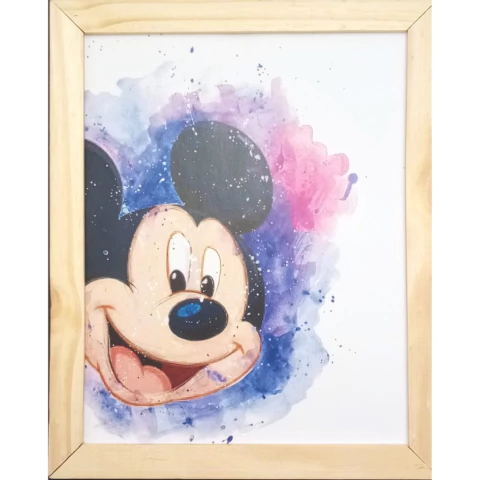Cuadro Intanfil con marco de madera Mickey 2