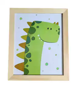 Cuadro Infantil en marco de madera Dinos 4 en internet
