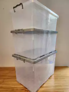 Caja Transparente 55 litros con ruedas Bélgica - Organize It Argentina