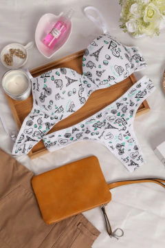 Conjunto Odet Art 2100 Taza Soft Algodón Estampado/Less - Odetsellers