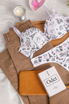 Conjunto Odet Art 2100 Taza Soft Algodón Estampado/Less - Odetsellers