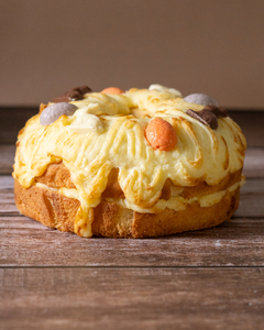 Rosca de Pascua con crema Pastelera