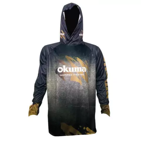 Remera Okuma Manga Larga Con Capucha Modelo Gold