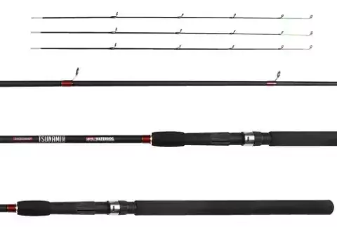 Caña Waterdog Tsunami 3.90 Mts 3 Tramos 3 Punteras Intercambiables