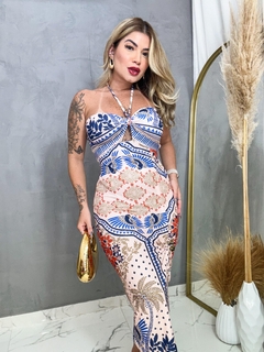 Vestido Samara ( estampa azul) - comprar online