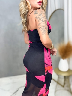 Vestido zafira ( estampa rosa) - comprar online