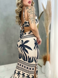 Vestido Midi ( coqueiro fundo claro) na internet