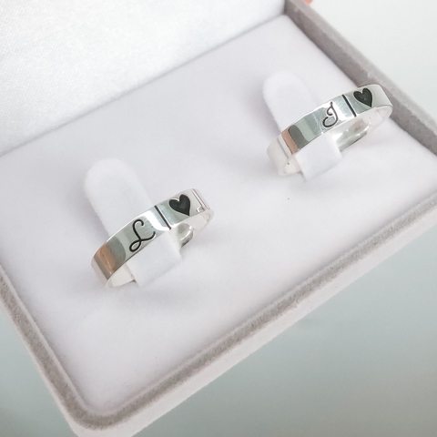 Aliança em Prata Forever 4mm+ Solitário Clássico - comprar online