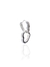 Brinco de prata Argola Coração Click Cravejado 1,2 cm - loja online