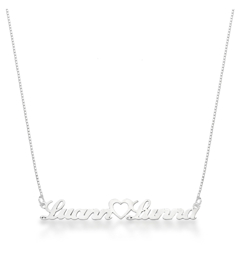 Colar em Prata Duplo Personalizado