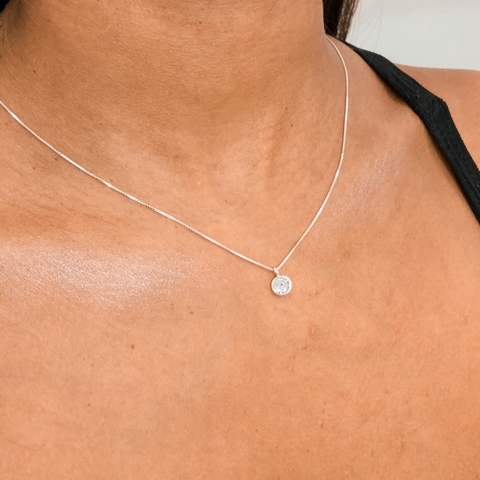 Colar em Prata Ponto de luz redondo