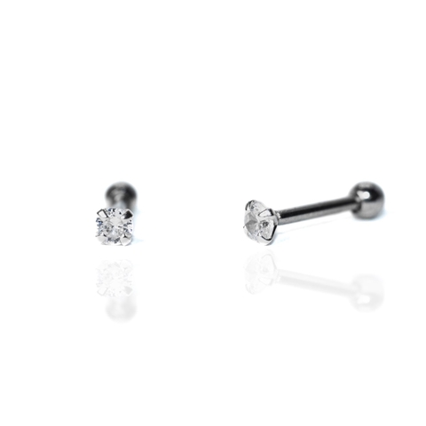 Piercing Ponto de Luz Cartilagem ou Trágus 9mm