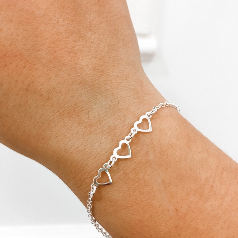 Pulseira 3 Corações