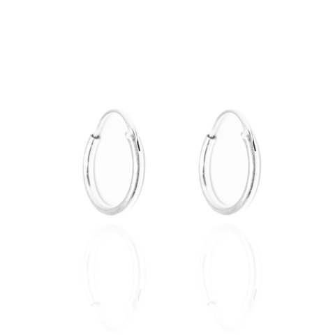 Brinco de prata Argola Lisa M 1,3cm
