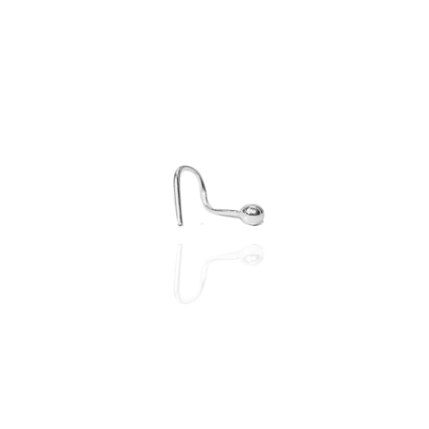 Piercing de Prata Nariz Bolinha Espiral 7mm