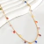 Colar Choker colorida banhado ouro 18k