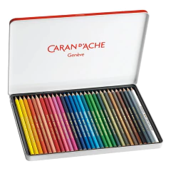 Lata de 30 Lapices Caran D'ache Swisscolor Aquarelle - comprar online