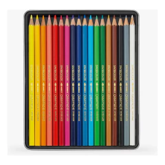 Lapiz Acuarelable Caran Dache Swisscolor Lata De 18 Colores en internet