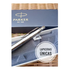 Boligrafo Parker Jotter Acero Inoxidable Plateada Grabada - Lapiceras Únicas