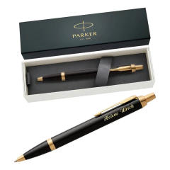 Boligrafo Parker Im Laca Negra + Tarjetero Personalizado - comprar online