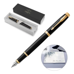 Pluma Parker Im Laca Negro Gt + Tarjetero Personalizado - comprar online