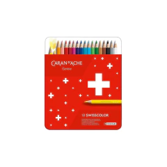 Lata Lapices Permanentes Caran D'ache Swisscolor 18 Colores