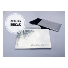 Imagen de Boligrafo Parker Jotter Plateado + Tarjetero Personalizado