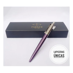 Boligrafo Parker Jotter Acero Inox Y Violeta Personalizada en internet