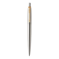 Boligrafo Parker Jotter Acero Inox Clip Dorado Personalizado - Lapiceras Únicas