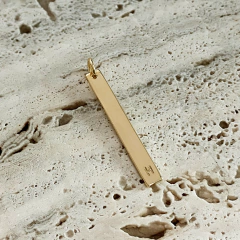 Pingente Retângulo Personalizado |Dourado| na internet