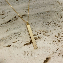Colar Retângulo Personalizado |Dourado|
