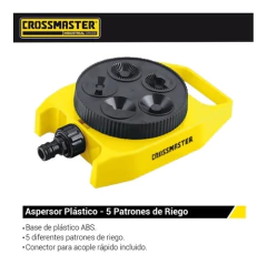 Aspersor Regador De Piso 5 Patrones Crossmaster 9937925 66m2 en internet