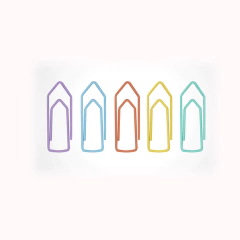 Clipes Soul em cores pastel - tamanho 2 - BRW - Falabellas 