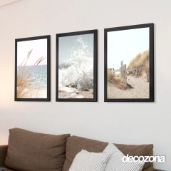 3 cuadros Playa y Mar - T051X en internet