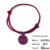 Tag de identificação pet personalizada fuchsia