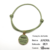 Tag de identificação pet personalizada ice green