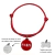 Tag de identificação pet personalizada vermelho glitter