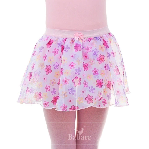 Saia Voal Estampada Infantil Floral Ballare