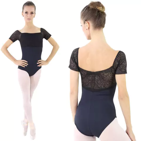 Collant Supplex com Renda Adulto Ballare