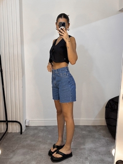 Bermuda Jeans Escura - comprar online