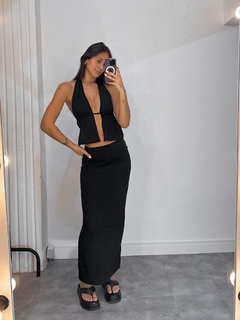 Cropped Frente Única Preto - comprar online