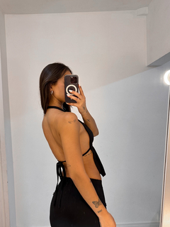 Cropped Frente Única Preto - Linhava