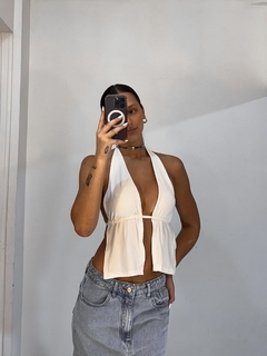 Cropped Frente Única Branco