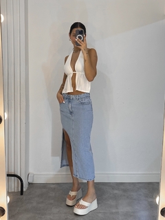 Cropped Frente Única Branco - Linhava