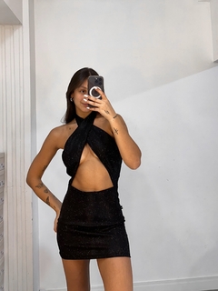Vestido Transpassado Preto