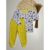 Pijama Longo Pirata Amarelo
