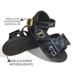 Sandalia Turín Negro Bebe Nena - MVD CALZADOS