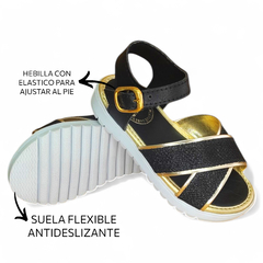 Sandalia Siena Negro Bebe Nena - comprar online