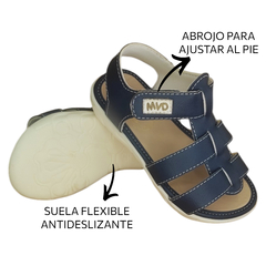 Sandalia Salerno Azul Nene - MVD CALZADOS