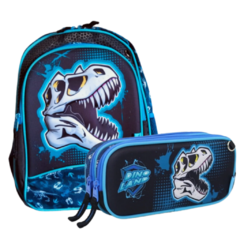 MOCHILA + CARTUCHERA DINOSAURIO SIMPLE - comprar online